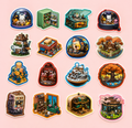 Miniature Worlds Sticker Pack | Cute Collectible Stickers