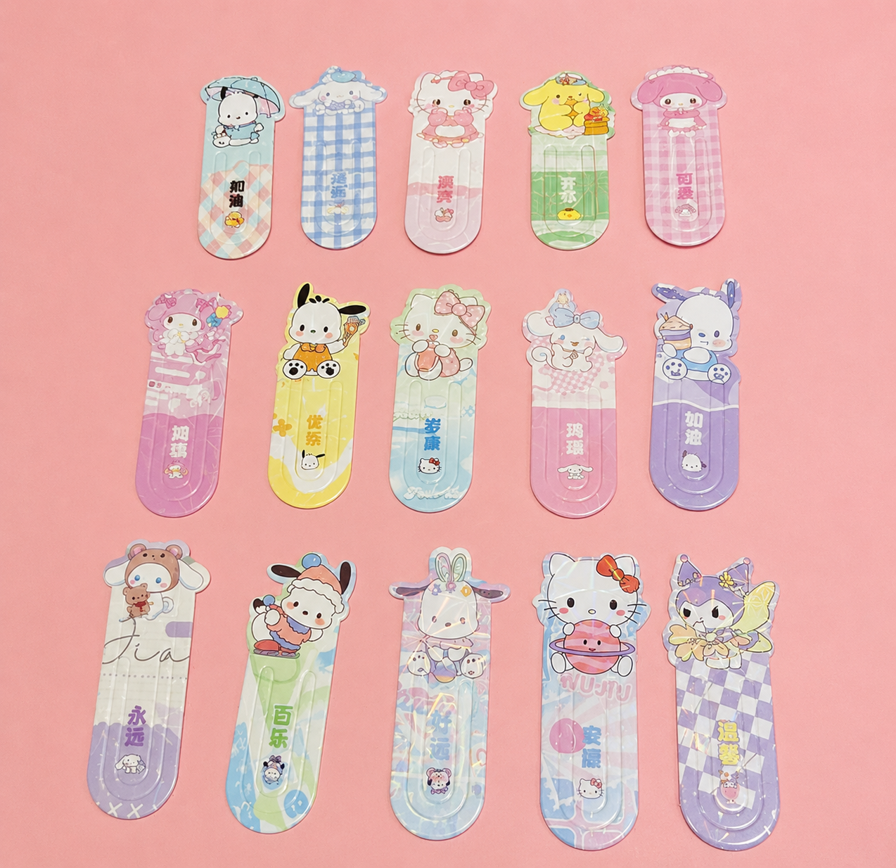 Assorted Kawaii Character Page Clips | Cute Bookmark Clips