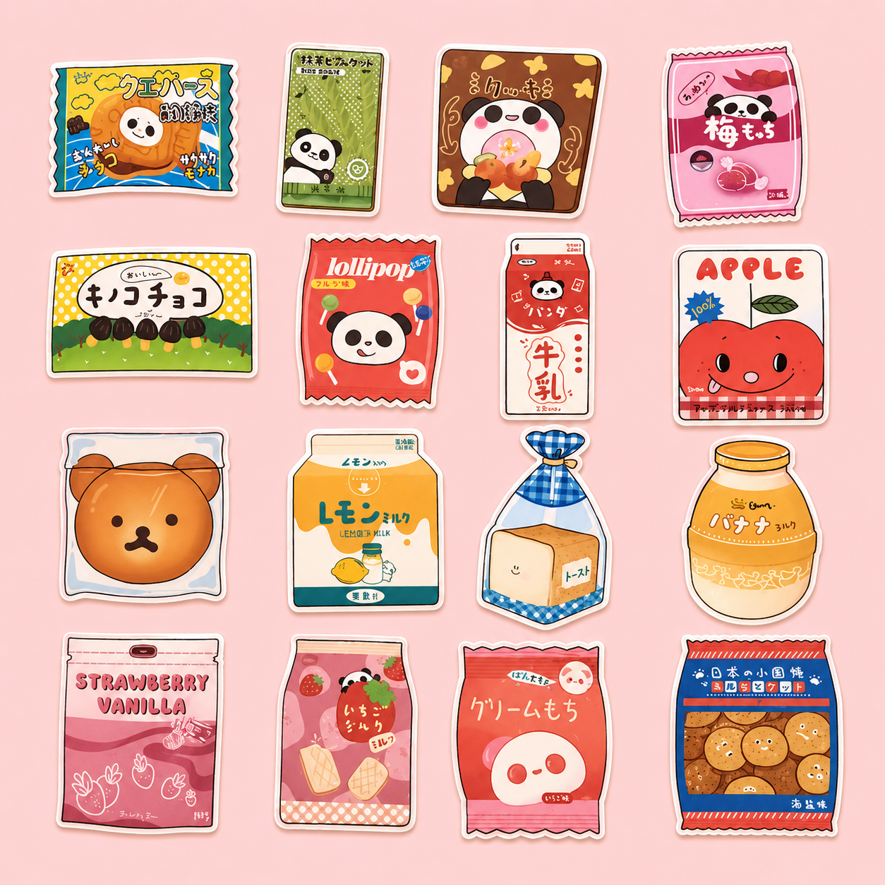 Kawaii Snack Sticker Pack | Cute Food Stickers