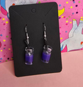 Grape Bubble Tea Earrings | Cute Kawaii Boba Tea Dangle Earrings | Hand-Assembled in NZ