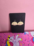 Happy Dumpling Drop Earrings | Kawaii Food Earrings | Hand-Assembled in New Zealand