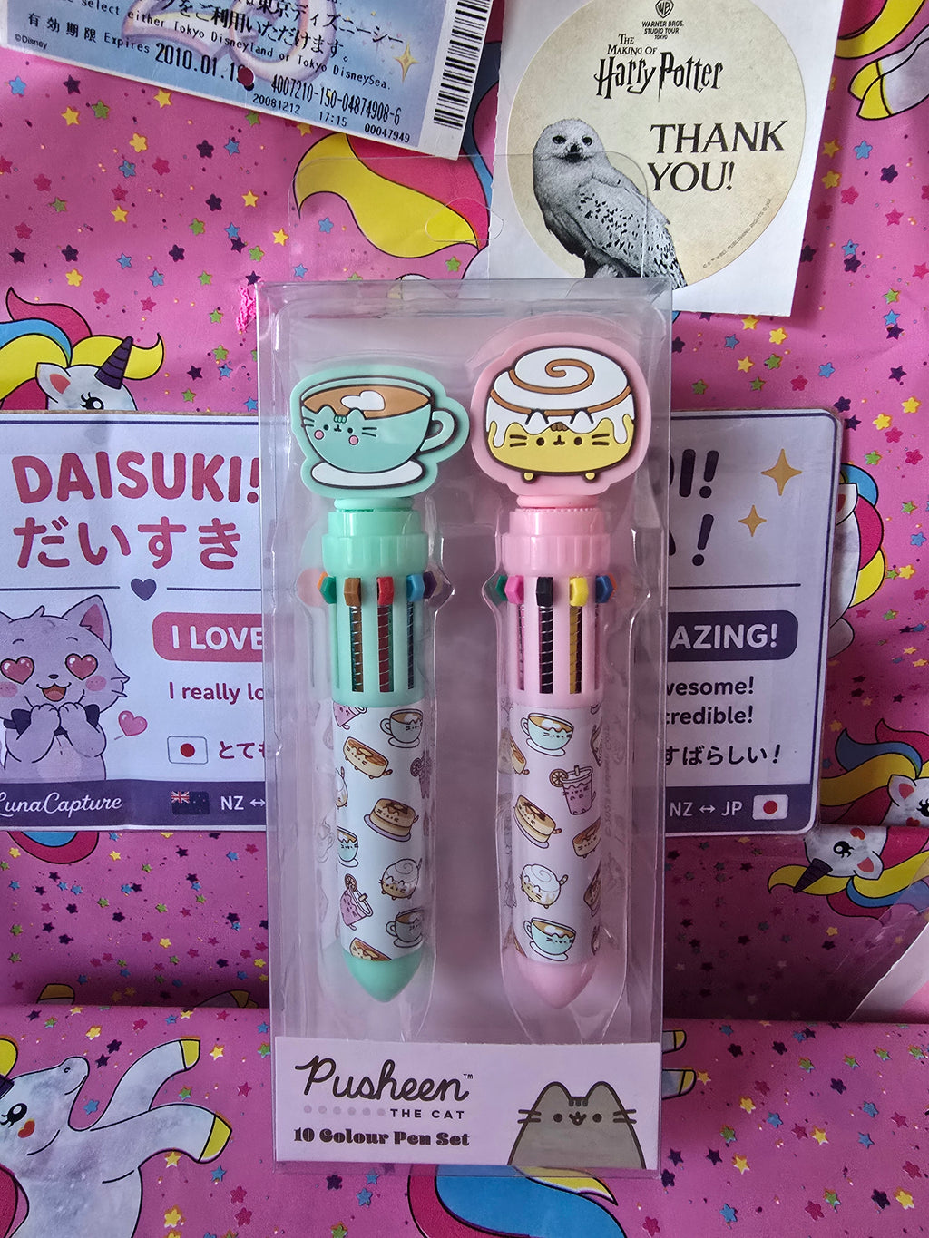 Pusheen Breakfast Friends 2-Pack 10-Colour Pens | Official Merchandise
