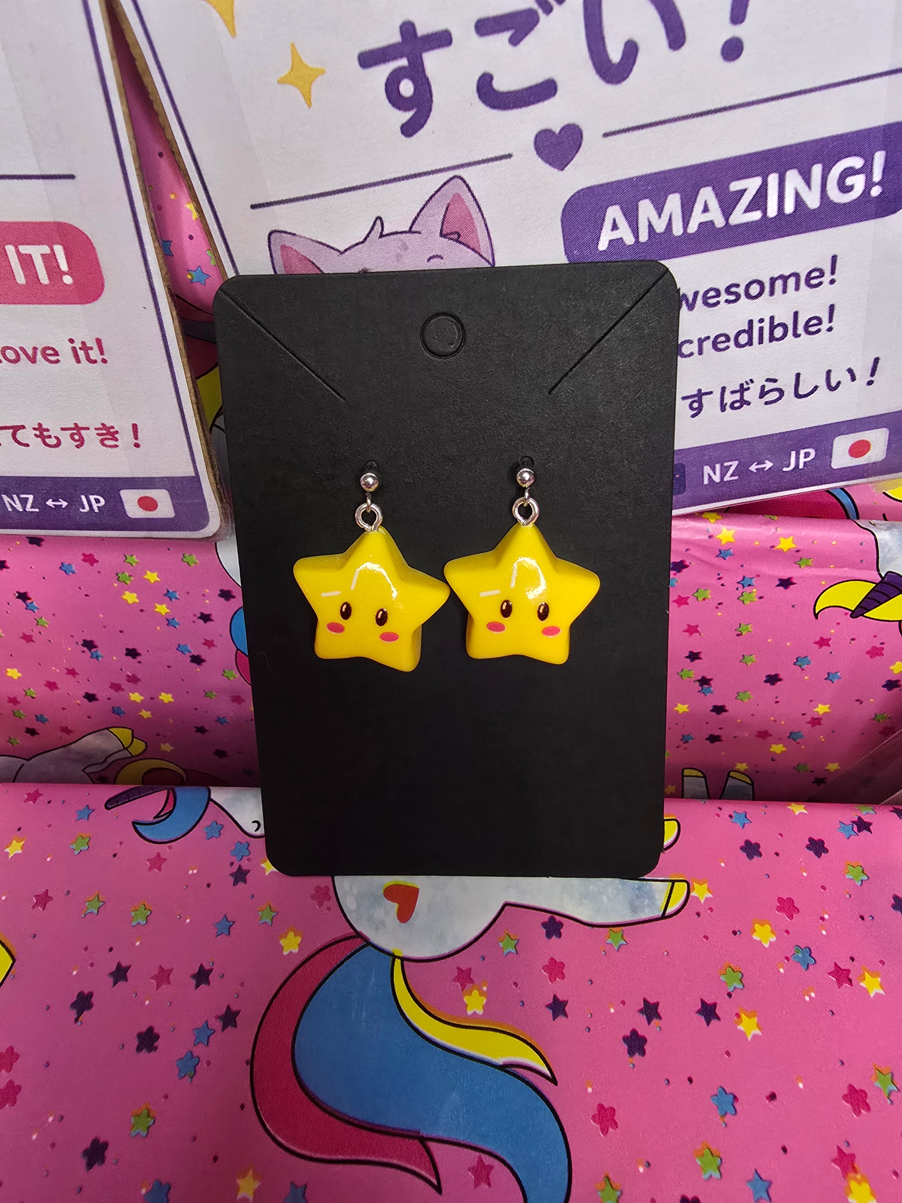 Happy Star Dangle Earrings | Hand-Assembled in New Zealand